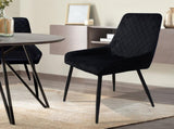 Dining Chairs x 4 Padded Seat Soft Velvet CH1129-FL-4-BK