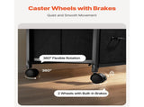 Mobile Metal File Cabinet with 3 Fabric Drawers and 2 Open Shelves Black V952-JSHXWJGJTMZWYX3KK001V0