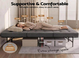 Giselle Double Folding Bed with Mattress Metal Frame Guest Bed 15cm Foam Foldable FOAM-MFM-BF-CDF-D