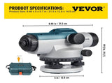 Automatic Optical Level 24X Optical Auto Level Kit High Precision Height/Distance/Angle Level V952-ZDGXBSZY24M4FS1F1V0