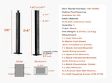 1-Pack Cable Railing Post, 91.4x5x5cm Horizontal-Hole Deck Railing Post with Pre-Drilled Holes, V952-1JZLGZXHS9148RVYS001V0