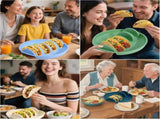 Silicone taco trays 3-pack with dividers Eco-friendly Reusable Taco plates Taco holders V1259-DP01-BO-82