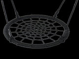 Kids Rope Swing Round Outdoor Birds Crows Nest Spider Web Swing Seat 65cm V63-832041