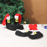 Christmas elements Chair Leg Covers 12-Pack - Festive Polyester Santa Boots for Dining Room V888-ELOSUNG56639
