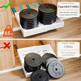 CARLA HOME 2 Pack Pull Out Cabinet Organizer Expandable for Cabinets with Adjustable Slide Out LSB-36221