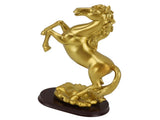 Horse Statue Gold Synthesized Resin Unique Horse Art Figurine for Wine Cabinet Office Leaping Horse V1294-YM0710-3115230125912