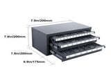 Drill Bit Cabinet, Three-Drawer Drill Bit Organizer Cabinet for 1/16" to 1/2", Steel Drill V952-ZTFPGJXZTSCT6N0G8V0