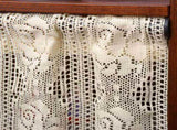 Vintages with tassels Valance for Kitchen Cafe, Short Boho Sheer Lace Crochet V1189-WXFWAL-20260319-00049
