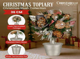 Christabelle 36cm Christmas Tabletop Topiary with Jewelled Baubles and Pine Cone 112_GUE518