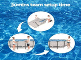 Bestway Swimming Pool 427x427x122cm Steel Frame Above Ground Pools Round Filter Pump Ladder BW-POOL-R-427-5612Y