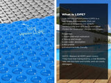 Aqua Buddy Pool Cover 600 Micron Solar Heat Blanket 8x4.2m w/ 5.55m Roller Blue PC-80X42-XL-DX-BL-ROLLER-BU