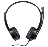 RAPOO H100 Wired Stereo Headsets - HD Voice Rotary Microphone Volume Adjustment 3.5mm V177-L-SP-H100-BLACK