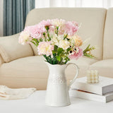 White Ceramic Pitcher Vase, Flower Vase Pitcher,Farmhouse Vase for Decor, 8.5inch Jug Vase. for V1192-AZ-W-22706