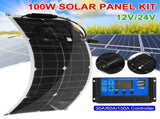 100W 100 Watt Portable Solar Panel Flexible Outdoor RV Boat Solar Panel Power Supply V1294-YM0706-3113230180211