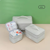 Beige 3-Piece First Aid Organizer Set Small, Medium & Large Medicine Storage Cases V888-ELOSUNG48291