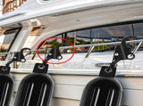 4pcs Stainless Steel Boat Fender Clips Quick Release Clips Boat Bumper Buoy Holders for Rail, Clamp V1192-AZ-W-1026
