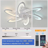 Low Ceiling Light Fan, Low Profile, 6 Wind Speed, 3 Colors V178-38331