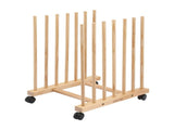 Artiss Wooden Art Drying & Canvas Storage Rack with Caster Wheels for Studio,Galleries,Classroom ASR-ADJ-6H-LW