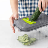 22-in-1 Vegetable Fruit Chopper Cutter Multifunctional Veggie Dicer Slicer with 13 Blades for V1263-JX-7137