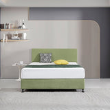 Linen Fabric Queen Bed Deluxe Headboard Bedhead - Olive Green V63-839571