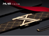 men's belt, genuine leather belt, alloy buckle belt, all-matching belt, premium men's accessories, V1102-918-41668-GOL-125CM-49IN