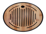 Bamboo Round Tea Tray Teapot Mat Serving Tray Drainage Water Storage Tea Set Home Supplies10in V1294-YM0721-3118210073412