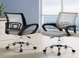 Artiss 2x Mesh Office Chair Mid Back Grey OCHAIR-G-2004-GYX2