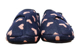 ARCHLINE Orthotic Plus Slippers Closed Scuffs Pain Relief Moccasins - Navy Hearts - EU 36 V563-AS311-36