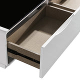 Coffee Table High Gloss Finish MDF Black & White Colour with 2 Drawers Storage V43-CT-MET-B&W