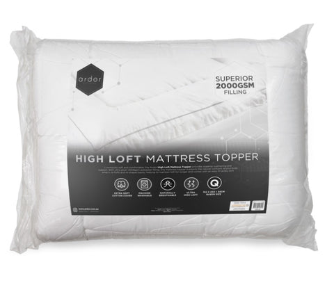 2000GSM STANDARD MICROFIBRE MATTRESS TOPPER - DOUBLE V441-MT4008WTEDB/VAC