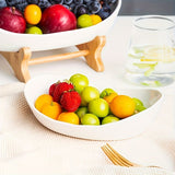 **Nordic-Style Two-Tier Extendable Fruit Tray Creative Living Room Snack Stand, Adjustable Height, V1106-SGTP2F002
