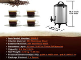 Stainless Steel Insulated Beverage Dispenser, 9.2 Liter, Thermal Hot and Cold Drink Server Dispenser V952-YLHLQQYX12L0TQWXUV0