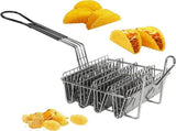 Stainless Steel Taco Shell Fryer Basket, 4 Shell Tortilla Fry Rack with Detachable Handle V1188-MS-721-309