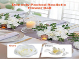 Flower Balls Arrangement Bouquet 10 PCS, 450 mm Diameter Artificial Flower Balls Wedding White Roses V952-ZSHQQXBS177IOA155001V0