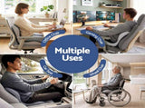 Artiss Ergonomic Seat Cushion with Lumbar for Office Chair, Memory Foam Coccyx and Lumbar LSC-SEATLB-GREY