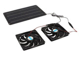20W Solar Panel Fan Kit Heat Dissipation Ventilation Solar Powered Dual Fan with Switch for Chicken V1294-YM0710-3113230282611