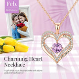 18K Rose Gold Necklaces for Women, 925 Sterling Silver Gifts for Mothers Day, Jewelry for Wife Mom V1164-325765
