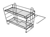 Toilet Storage Shelves Iron Wall Mounted 2 Layers Foldable Grid Home Decoration with Hooks for V1294-YM0716-3112220053012
