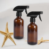 Brown Glass Spray Bottles, Set of 5, Leakproof Design for Hairdressing and Beauty Use V1370-AZ4-11589