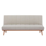 Monroe 3 Seater Sofa Futon Bed Fabric Lounge Couch - Beige V315-VOL-MONR-03