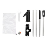 Pool Jet Vacuum Cleaner with 4 Section Pole Plastic Black Pool Underwater Cleaner for Fountains V1294-YM0901-3111230241512