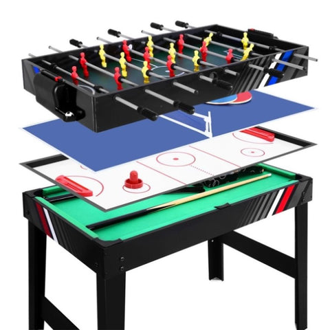 4-in-1 Games Table Soccer Foosball Pool Table Tennis Air Hockey Home Party Gift SOCCER-4T-121-4IN