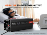 Pure Sine Wave Inverter, 3000 Watt, Power Inverter with 2 AC Outlets 2 USB Port 1 Type-C Port, LCD V952-CZXNBQ3000WC2N69YV3