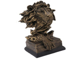 Lion Head Sculpture Resin Vivid Lifelike Artistic Decorative Lion Statue for Living Room Study V1294-YM0703-3115230045211