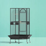 i.Pet Bird Cage Large Jumbo Aviary Budgie Perch Cage Parrot Stand Wheels Corner PET-BIRDCAGE-H161-BK-AB
