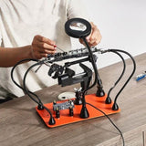 VEVOR Magnetic Helping Hands Soldering Station Vice Magnifying Lamp 4 PCB Holder V952-FZSHJZ4GFZS4A02P8001V9