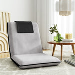 Artiss Floor Lounge Sofa Bed Couch Recliner Chair Folding Chair Cushion Grey FLOOR-0166D-GY