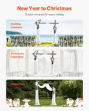 VEVOR Artificial Wedding Arch Flowers Kit White With 2 Pcs Flowers 1 Pcs Drapes V952-HLGMHTJ3JTBSM0INQV0