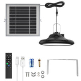 Solar Powered LED Hanging Light with Remote Control, Motion Sensor, and Portable Hook for Outdoor V1369-AZ3-W-12028