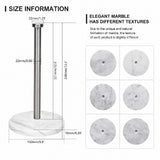 Paper Towel Holder Standing Stainless Steel Marble Base Brushed Nickel Kitchen Bathroom Countertop V1192-AZ-W-26248